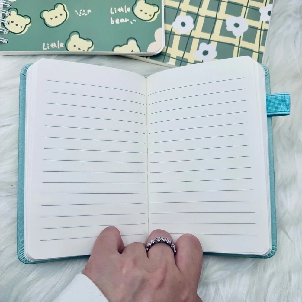 Cute Bear and Floral Notebook Trio
